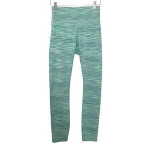 Lululemon Wunder Under Leggings Space Dye Camo Alberta Mid Rise Teal Womens 4